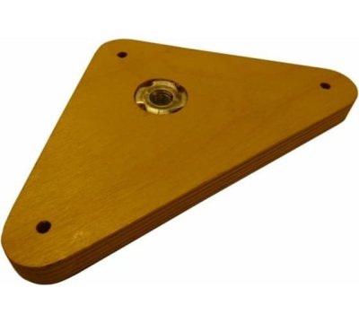 На картинке «Крепление мебельной опоры ЛЕВША 145х10мм дерево»