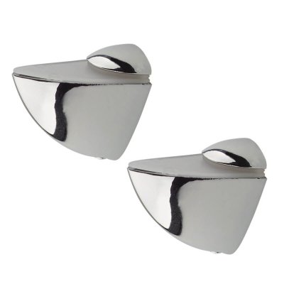 На картинке «Комплект креплений для полки "Пеликан" 4' (40х40х23 мм) СР (хром) 2 шт MARLOK»