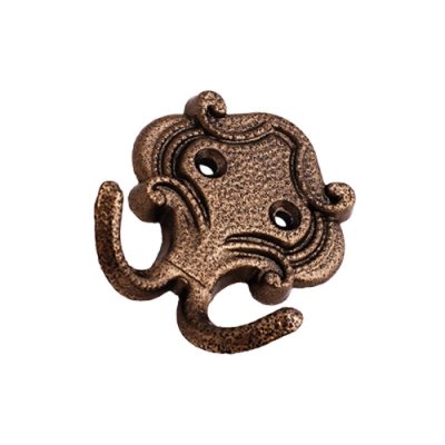 На картинке «Крючок мебельный 2-х рожковый КМ-4, антик латунь (г.Могилёв)»