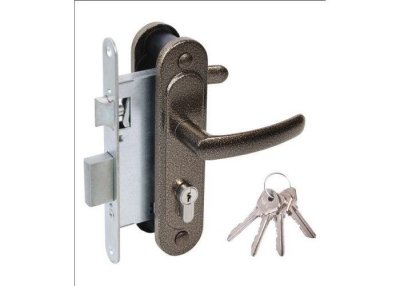 На картинке «Замок врезной ЗВ7.02 "Омега" бронза»