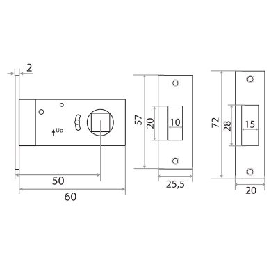 На картинке «Защелка "Trodos" 6-50 SN магнитная, никель (SN)»