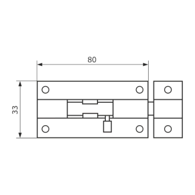 На картинке «Задвижка прямоугольная ШП-80 "Домарт" коричневый »