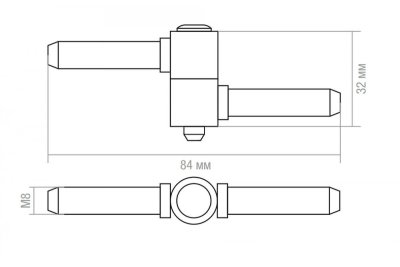 На картинке «Петля ввертная ПВВ-2 d-8х2мм двухштыковая, цинк (г.С-Петербург)»