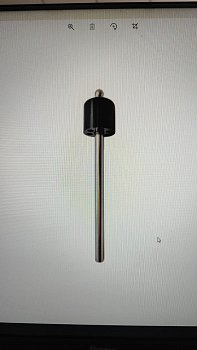 Ограничитель дверной забивной 220мм черный