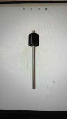 На картинке «Ограничитель дверной забивной 220мм черный»