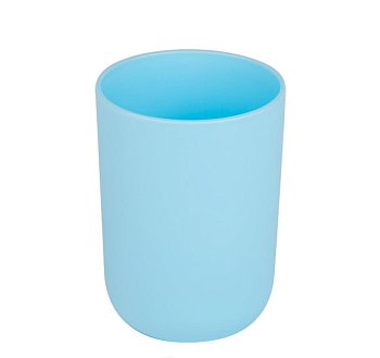 Стакан д/зубн. щеток пластик Муар голубой PP0287A-TB