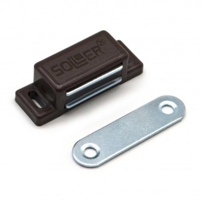 На картинке «Магнит мебельный L-45 h-14 мм коричневый»