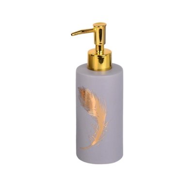 На картинке «Дозатор для ж/мыла керамика Феникс серый B4230-1»