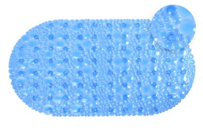 На картинке «Ковер резиновый "Линза" 65х34 (голубой)*»