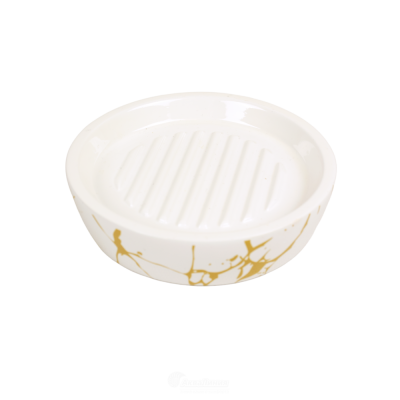 На картинке «Мыльница Нури, белая, полирезин, BRE0590AA-SD»