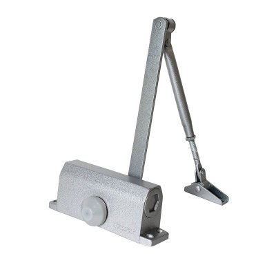 На картинке «Доводчик дверной "Trodos"TD-100  с фиксацией 90° серебро»