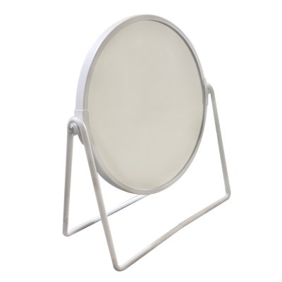 На картинке «Зеркало настольное BIE-0598G белое d-17 см»