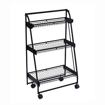 Полка напольная Zenfort 3-ярусная AE-3550A3, черный