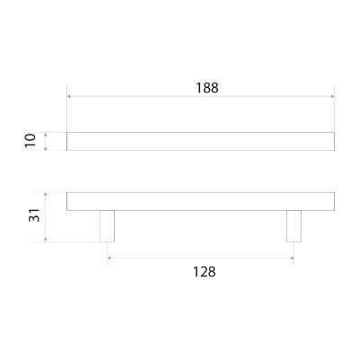 На картинке «Ручка-рейлинг 14.209.05 "8925 D-10" 128, никель»