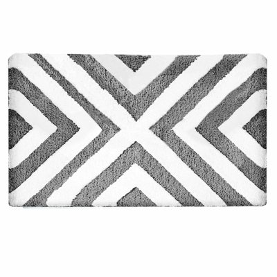 На картинке «Ковер Delphinium коллекция "Линия" микрофибра 50х80см, графит»