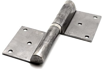 На картинке «Петля гаражная ЛЕВША на площадке 140х20х47мм левая под крепеж»