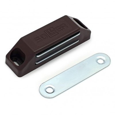 На картинке «Магнит мебельный L-60 h-15 мм коричневый»