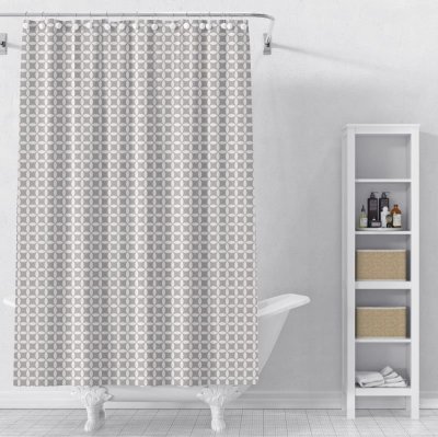 На картинке «Штора для ванной Delphinium "Уно" ПВХ 180х180см, 12 колец, коричневый»