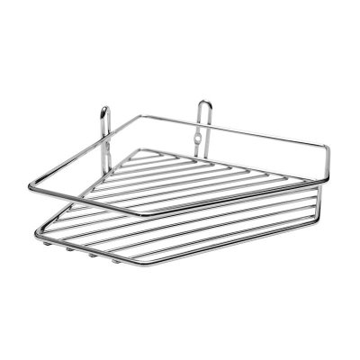 На картинке «Полка настенная Delphinium 1-ярусная угловая "AE-671B", хром»