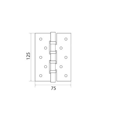 На картинке «Петля "Trodos"125х75х2,5 мм 4BB бронза (AB)»