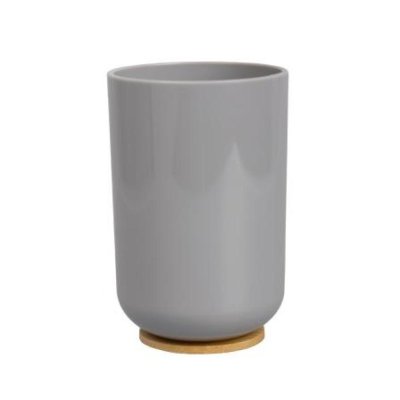 На картинке «Стакан д/зубн. щеток пластик бамбук Gray PS0112JA-TB»