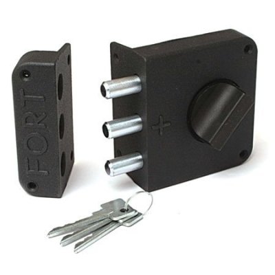 На картинке «Замок накладной "Форт+" ЗН1-3-3 (медь) аналог г.Дмитровград»