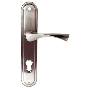 Комплект ручек на планке TrodosAL76_85-L (B-50мм) SN никель (85мм)