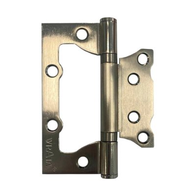 На картинке «Петля накладная Vrata 100х75х2,0 без врезки, б/к, бронза»