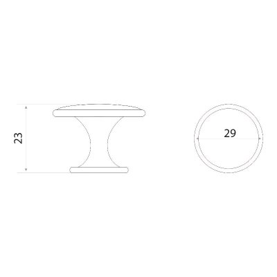 На картинке «Ручка-кнопка "736S"(14.129.30) медь»