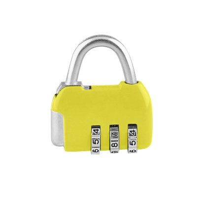 На картинке «Замок навесной Trodos CL506 кодовый, сплав ЦАМ, желтый, блистер»
