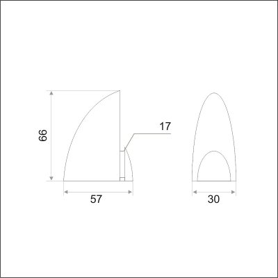 На картинке «Комплект креплений полки "Пеликан"7 (57х66мм) бронза (2шт)»