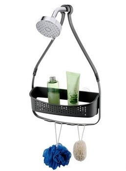 Полка подвесная 1-ая пласт. для душа черная W5682-1bl