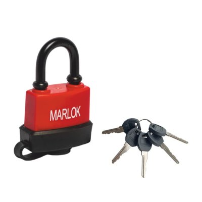 На картинке «Замок навесной всепогодный ВС-1 00.60(1-70) мм красный (Blister) MARLOK»