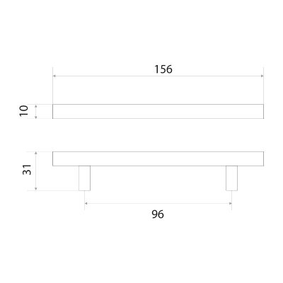На картинке «Ручка-рейлинг 14.208.02 "8925 D-10" 96, хром»