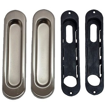 Ручки для раздвижных дверей Trodos овал, сатин (ST)