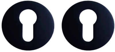 На картинке «Накладка на цилиндр Vrata "AEA20" круг 03, черный матовый»