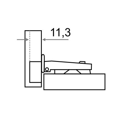 На картинке «Петля мебельная с доводчиком накладная CLIP-ON (11.09.02)»