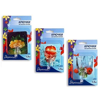 Комплект крючков пластик Фрукты(1 шт) в ассортименте