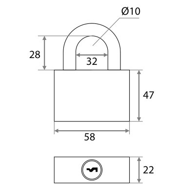 На картинке «Замок навесной "Trodos" (Box) ВС-HZ4-60 фигурный полимер»