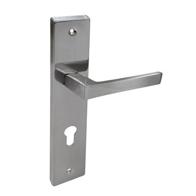 На картинке «Ручка на квадратной планке HD-85-L17 (265x48 мм) SN (никель) MARLOK»