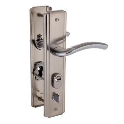 На картинке «Комплект ручек для китайской двери "BZ-9569-1" Усиленная/универсальная/автомат/правая»