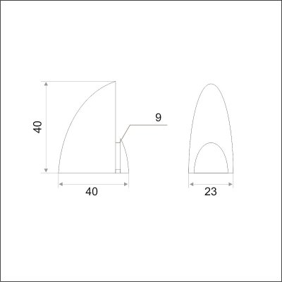 На картинке «Комплект креплений полки "Пеликан"4 никель (2шт)»