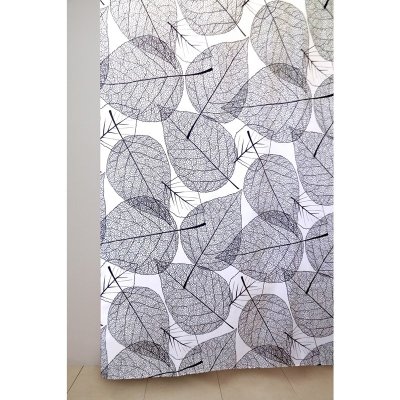 На картинке «Штора для ванной "Delphinium" WS-817 листья 180х180»