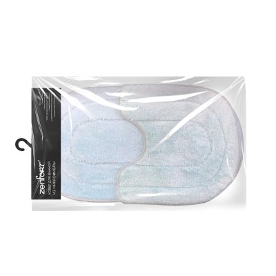 На картинке «Набор ковров Zenfort коллекция "Эллипс" микрофибра 45х75см/45х45см, белый*»