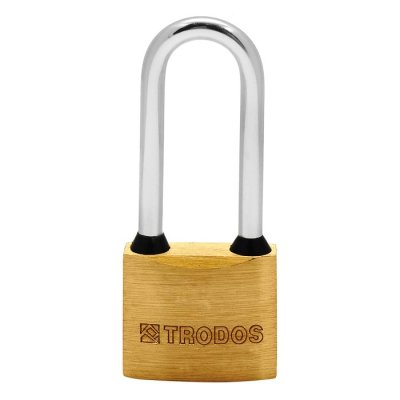 На картинке «Замок навесной "Trodos" (Box) BC-BL5-50L длинная дужка латунь»