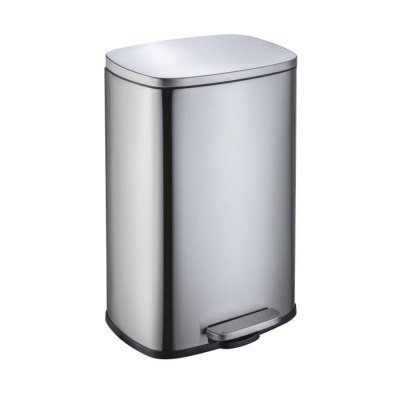 На картинке «Ведро для мусора с микролифтом Delphinium "FTC2122" 5л, хром»