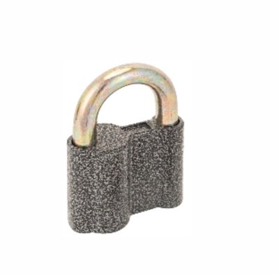 На картинке «Замок навесной Trodos ВС2-27-60 с одной секретностью алюминий, шагрень серый»