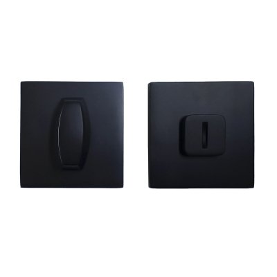 На картинке «Ручка поворотная Vrata "AE20AT28" квадрат 03, черный матовый»