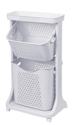 На картинке «Тележка со съёмной корзиной,  43х33х80 см, серая 2512»