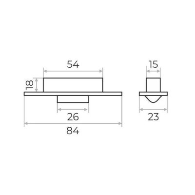 На картинке «Защелка 03.01.02 цилиндрическая ZY310 CP (хром) (24/240) MARLOK»